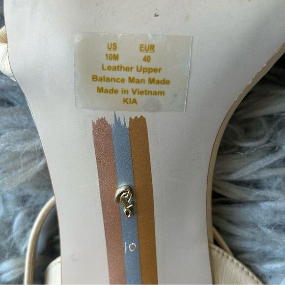 Sam Edelman Kia neutral beige block heel sandals women’s shoe size 10 - Picture 11 of 11